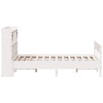 vidaXL Lit bibliothèque sans matelas blanc 160x200 cm bois pin massif