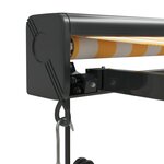 vidaXL Auvent rétractable jaune et blanc 3 5x2 5 m tissu et aluminium