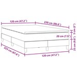 vidaXL Sommier à lattes de lit et matelas gris foncé 120x220cm velours
