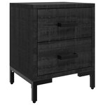 vidaXL Tables de chevet 2 Pièces Noir 36x30x45 cm Bois de pin massif