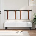 vidaXL Tête de lit suspendue Uni Blanc 150 x 55 x 5 cm PU antique