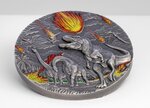 Pièce de monnaie en Argent 10 Dollars g 62.2 (2 oz) Millésime 2024 Fury of Nature DINOSAUR EXTINCTION