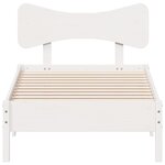vidaXL Cadre de lit sans matelas blanc 90x190 cm bois de pin massif