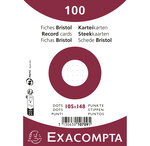 Paquet 100 Fiches Sous Film - Bristol Dots Non Perforé - 105x148mm - Blanc - X 20 - Exacompta