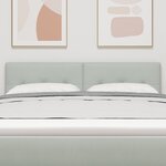 Headboard LED vidaXL en velours gris clair capitonné de 80 cm
