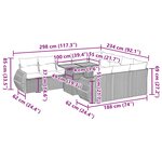 vidaXL Salon de jardin 11 Pièces avec coussins beige résine tressée