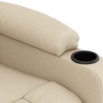 vidaXL Fauteuil inclinable électrique Crème Tissu