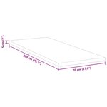 vidaXL Coussins de Matelas Blanc 70 x 200 cm Polyester sans colle