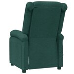 vidaXL Fauteuil de massage Vert foncé Tissu