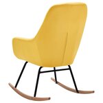 vidaXL Chaise à bascule Jaune moutarde Tissu
