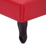 vidaXL Chaise longue Rouge Similicuir