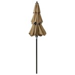 vidaXL Parasol de jardin à 3 niveaux avec mât en aluminium taupe 2 m