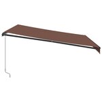 vidaXL Auvent manuel rétractable marron 400x300 cm