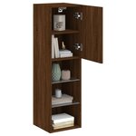 vidaXL Meuble TV avec lumières LED chêne marron 30 5x30x102 cm