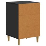vidaXL Cabinet de chevet Noir 43 x 41 x 66 5 cm Bois d'ingénierie