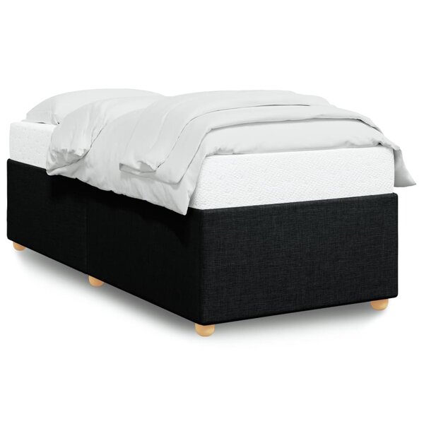 vidaXL Cadre de lit sans matelas noir 90x200 cm tissu