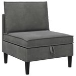 vidaXL Ensemble de meubles pour le salon 4 pc Gris foncé Velours