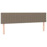 vidaXL Sommier à lattes de lit et matelas et LED Taupe 200x200cm Tissu