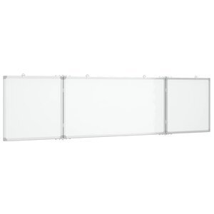 vidaXL Tableau blanc magnétique pliable 200x50x1 7 cm aluminium