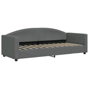 vidaXL Lit de repos sans matelas gris foncé 80x200 cm tissu