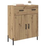 vidaXL Buffet Chêne artisanal 69 5 x 34 x 90 cm Bois d'ingénierie