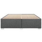 vidaXL Cadre de lit sans matelas gris foncé 200x200 cm tissu