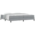 vidaXL Lit à ressorts avec matelas Gris clair 200 x 200 cm tissu
