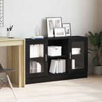 vidaXL Buffet Noir 120 x 30.5 x 70 cm Bois d'ingénierie