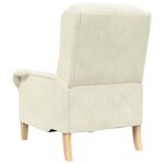 vidaXL fauteuil Crème 76 x 94 x 102 cm Velours