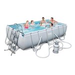 Bestway kit piscine rectangulaire tubulaire l4 04 x l2 01 x h1 00m - filtre a sable