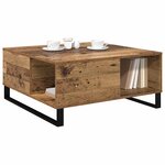 vidaXL Table basse Bois Ancien 80 x 80 x 36 5 cm Bois d'ingénierie
