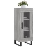 vidaXL Buffet Sonoma gris 34 5x34x90 cm Bois d'ingénierie