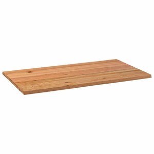 vidaXL Dessus de table marron clair bois chêne massif rectangulaire