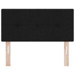 Tête de lit capitonnée noire 80 cm en tissu