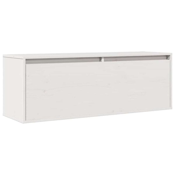 vidaXL Armoire murale Blanc 100x30x35 cm Bois de pin massif