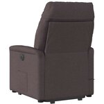 vidaXL Fauteuil inclinable de massage Marron foncé Tissu
