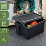 Pack and Move - Lot 7 Boîtes Stockage Plastique - 29 x 38 5 x 21 cm - 380KG Max - Stockage  Outils  Bricolage - Ultra Résistant - Réutilisable - 16L