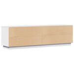 vidaXL Meuble TV Blanc 156x37x45 cm Bois de pin massif