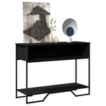 vidaXL Table console noir 100x35x74 5 cm bois d'ingénierie