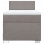 vidaXL Sommier à lattes de lit avec matelas Taupe 90x200 cm Tissu