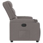 vidaXL Fauteuil inclinable Taupe Tissu