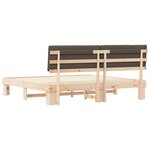 vidaXL Cadre de lit avec tête de lit rembourrée Taupe 200 x 200 cm