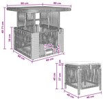 vidaXL Ensemble de salle à manger pour jardin 3 Pièces Beige et crème
