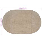 vidaXL Tapis de surface Blanc 205 x 305 cm Jute