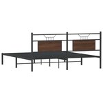 vidaXL Cadre de lit sans matelas chêne marron 183x213 cm
