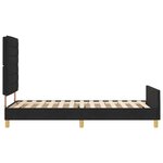 vidaXL Cadre de lit avec tête de lit Noir 90 x 200 cm tissu