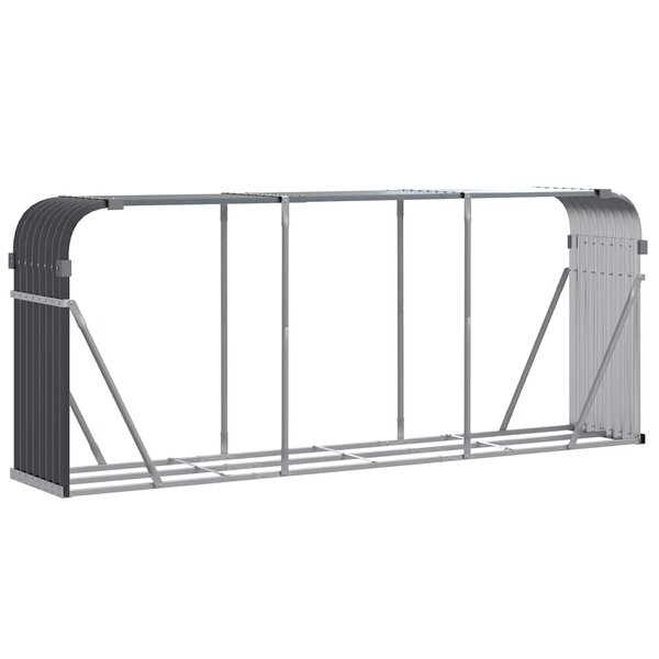 vidaXL Porte-bûches Anthracite 234 x 45 x 100 cm Acier galvanisé