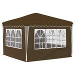 vidaXL Tente de fête pop-up 288 x 288 x 245 cm Taupe Tissu Oxford