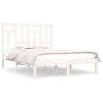 vidaXL Cadre de lit Blanc Bois de pin massif 140x190 cm