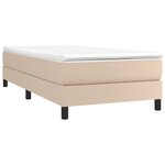 vidaXL Sommier à lattes de lit avec matelas Cappuccino 90x200 cm